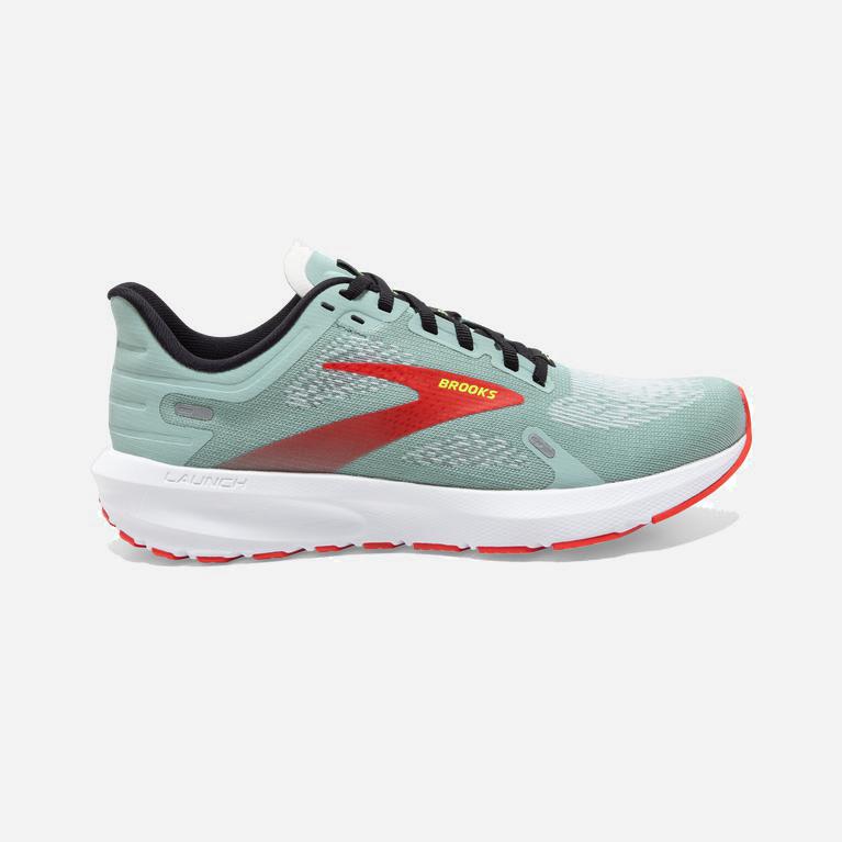 Brooks Launch 9 Lightweight Cushioned Loopschoenen voor Dames Blauw/Zwart /Rood Oranje (LFKJO-8524)